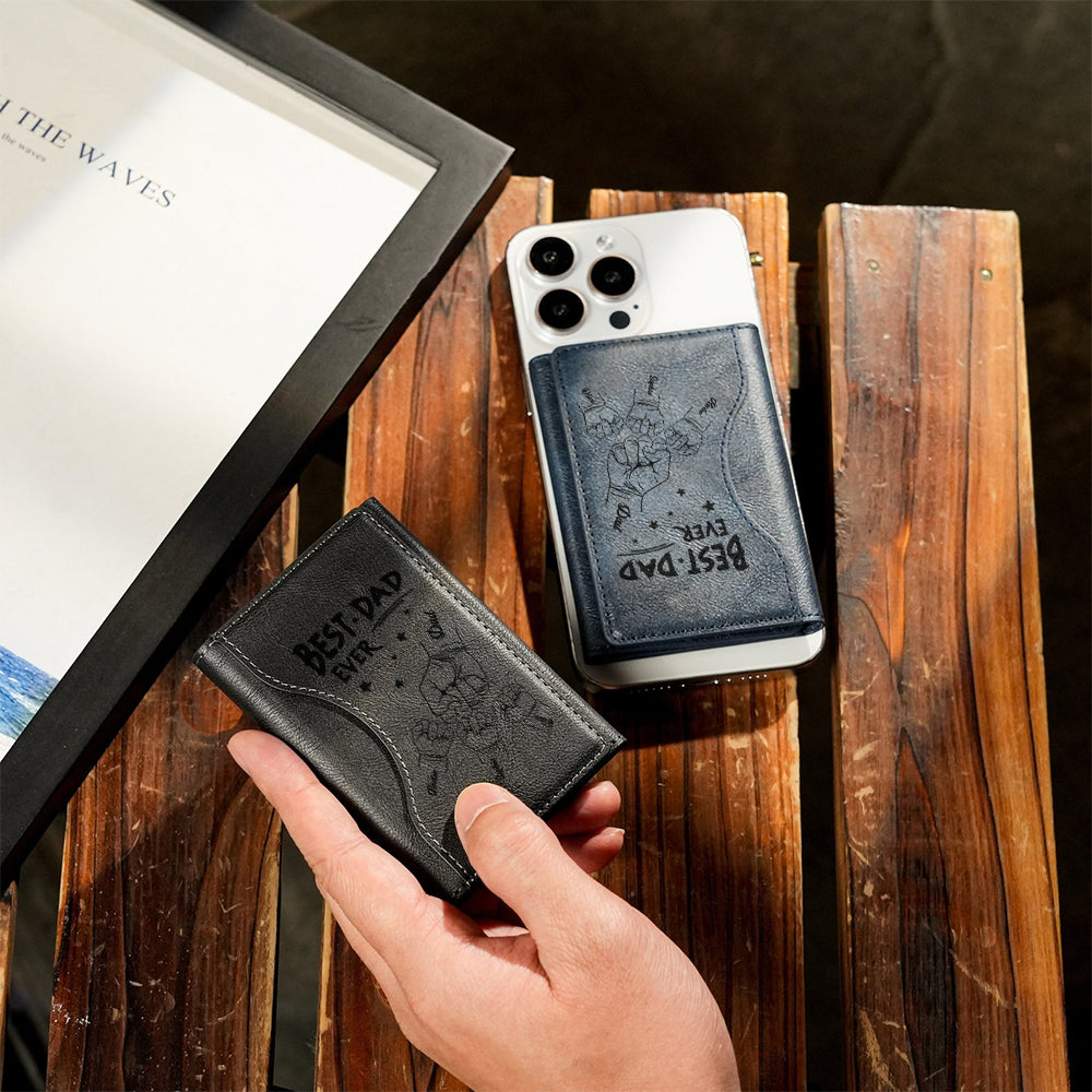 Der beste Papa aller Zeiten – Personalisierte Magsafe-Geldbörse für Väter