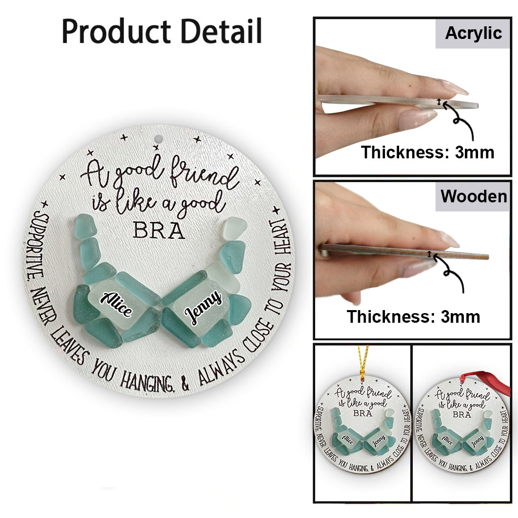 Eine gute Freundin ist wie ein guter BH – personalisierter Anhänger für die beste Freundin