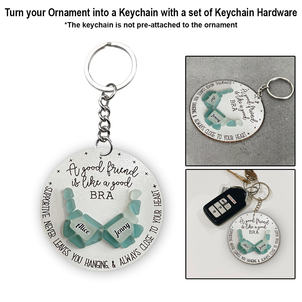 Eine gute Freundin ist wie ein guter BH – personalisierter Anhänger für die beste Freundin