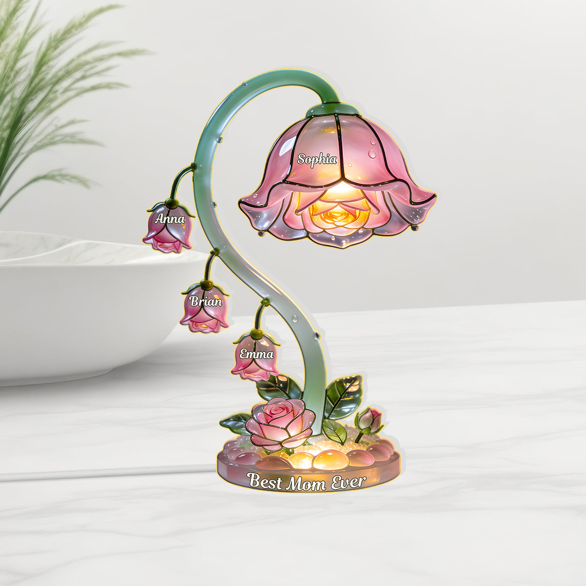Wunderschönes Gartengeschenk für Mama und Oma – Personalisierte LED-Nachtleuchte aus Acryl für Mutter