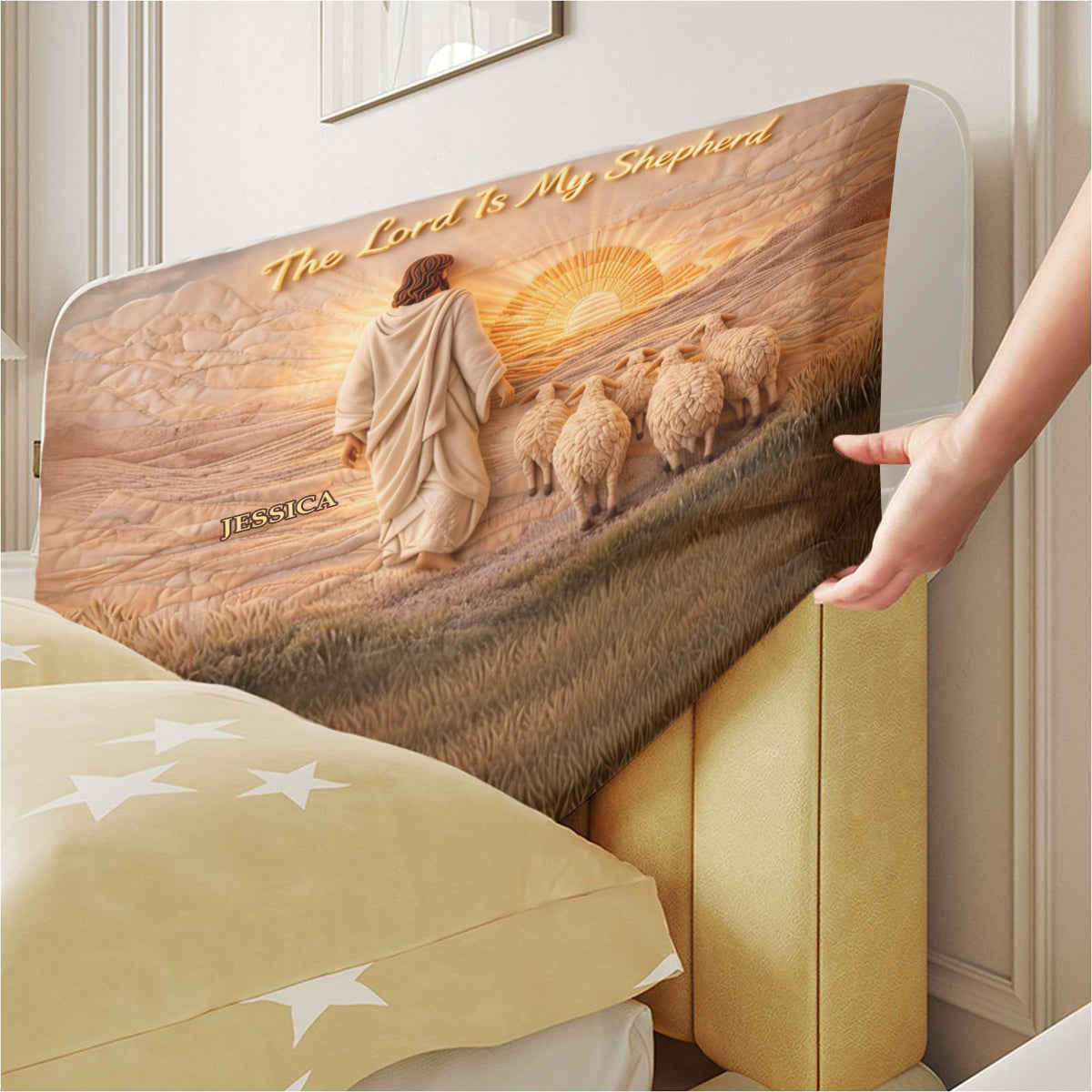 Ich bin immer bei dir – Personalisierter christlicher Kopfteilbezug