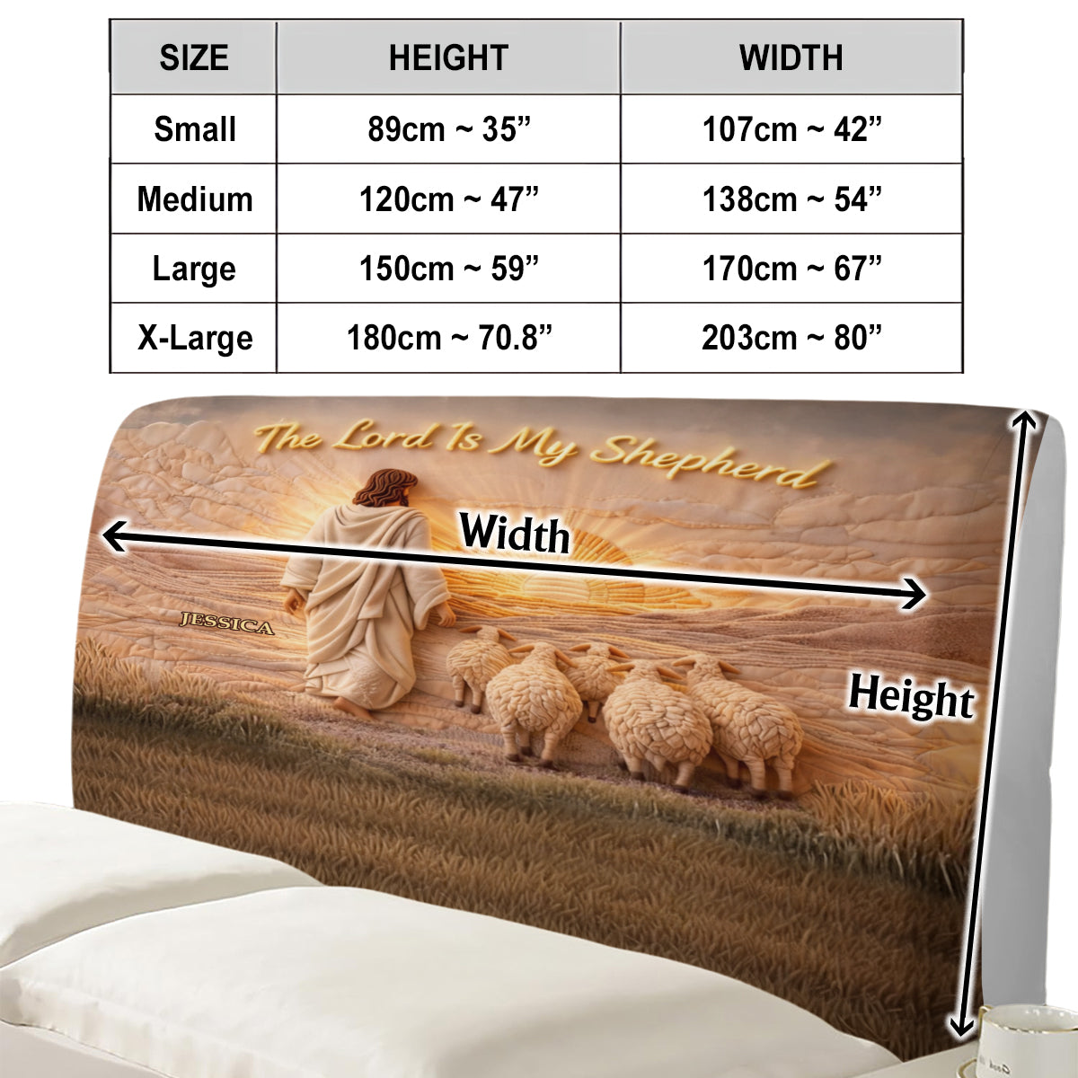 Ich bin immer bei dir – Personalisierter christlicher Kopfteilbezug