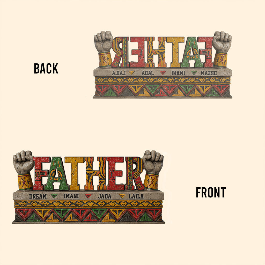 Cooler schwarzer Papa – Personalisierte Acrylplakette in individueller Form für Väter