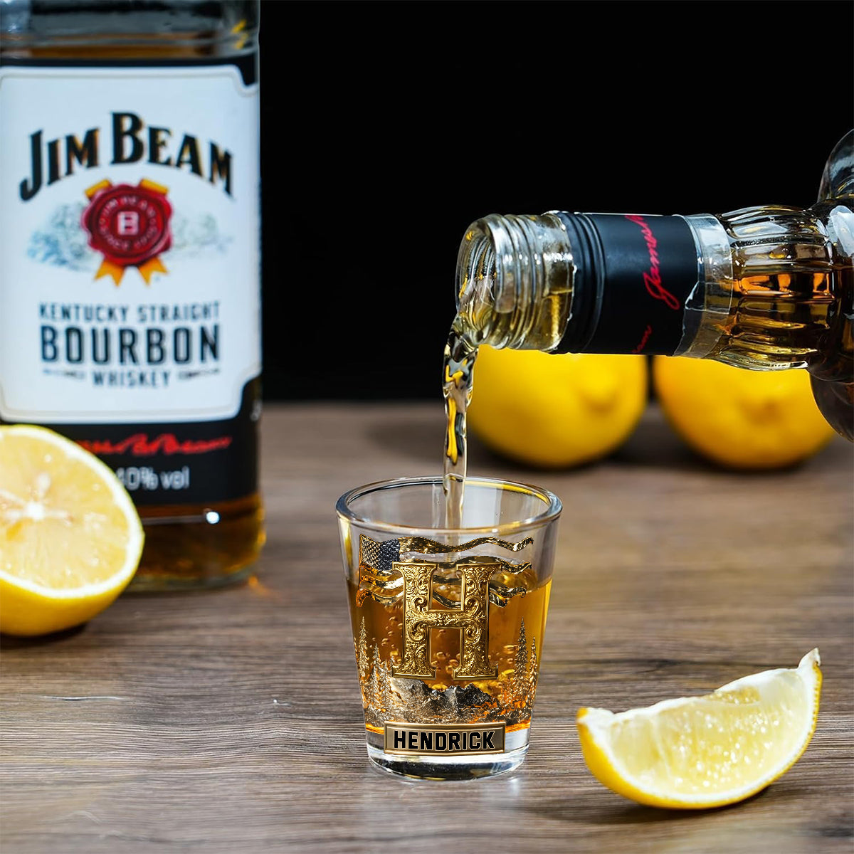 Personalisierte Schnapsgläser mit Initialen für Liebhaber alkoholischer Getränke – Set