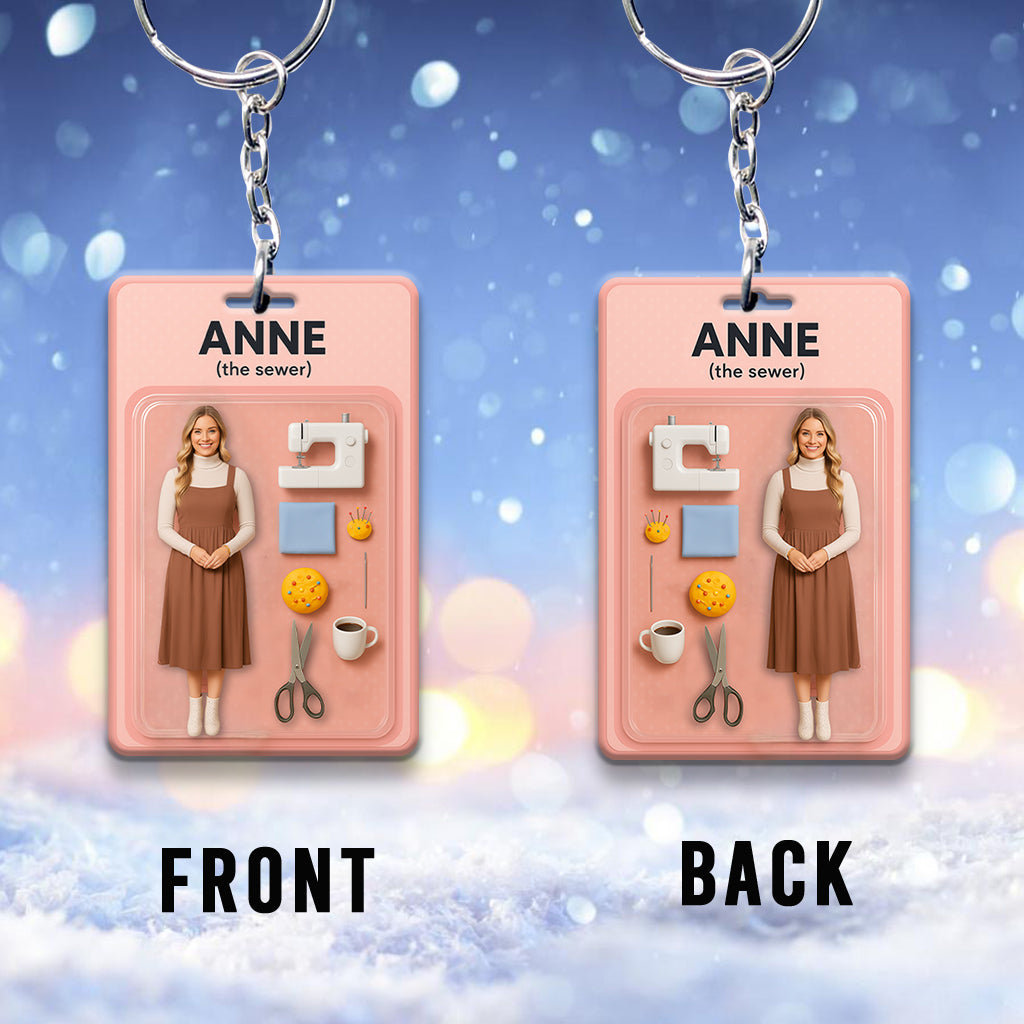 Individuelle Figur nach Foto – Personalisierter Näh-Schlüsselanhänger