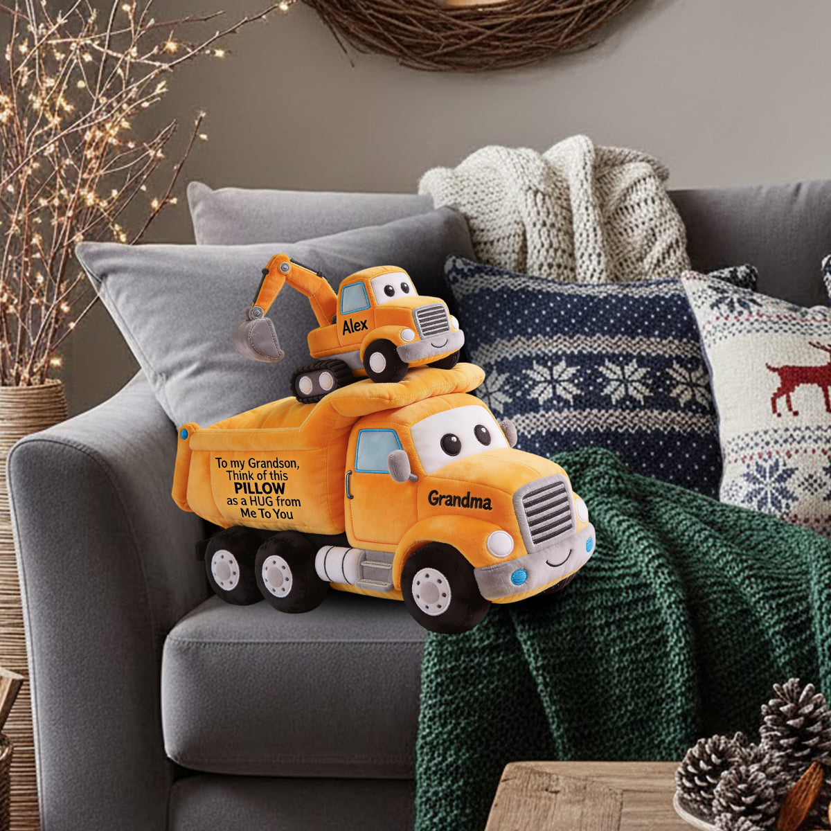 Gifts For Kids - Personalized Kid Faux Fur Shaped Pillow