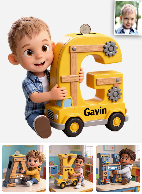 Geld sparen - Personalisierte Kinder Holz-Spardose