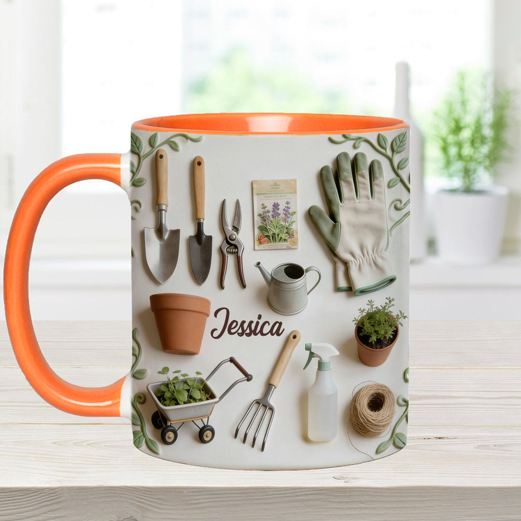 Love Gardening - Personalized Gardening Accent Mug & Coaster