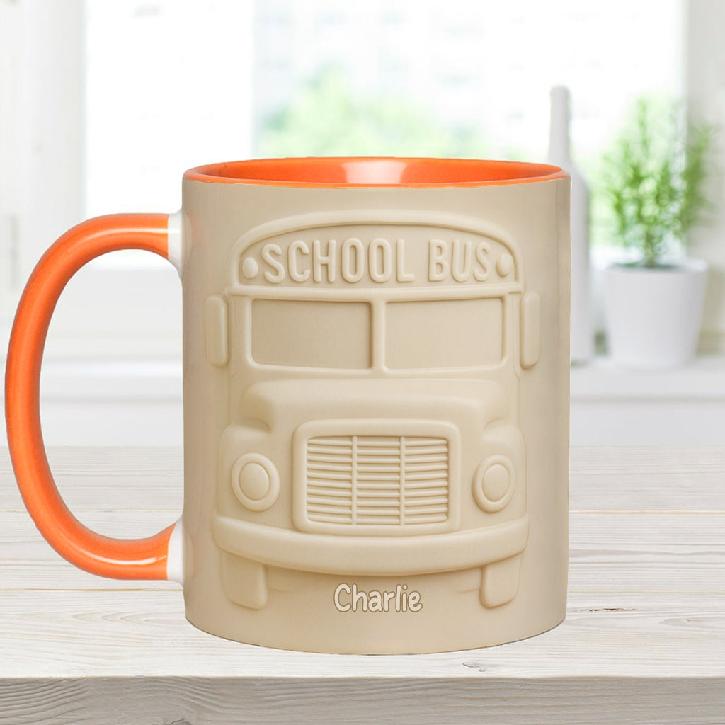School Bus Driver - Personalized Bus Driver Accent Mug