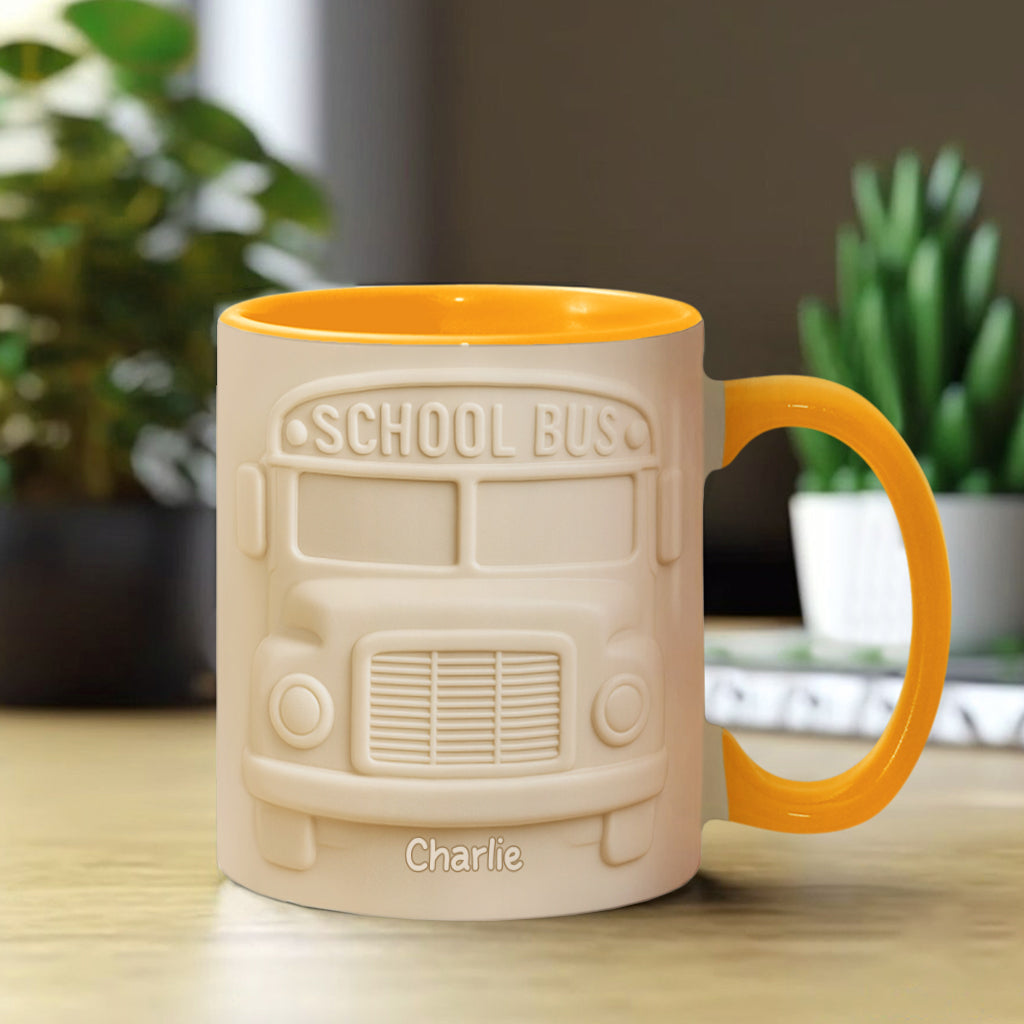 School Bus Driver - Personalized Bus Driver Accent Mug