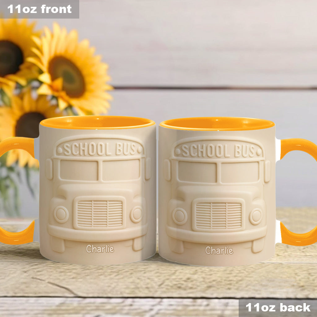 School Bus Driver - Personalized Bus Driver Accent Mug