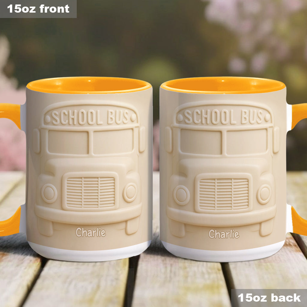 School Bus Driver - Personalized Bus Driver Accent Mug