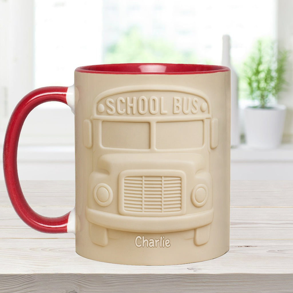 School Bus Driver - Personalized Bus Driver Accent Mug