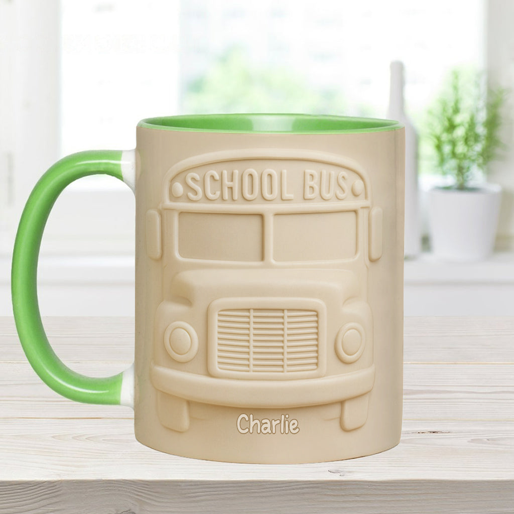 School Bus Driver - Personalized Bus Driver Accent Mug