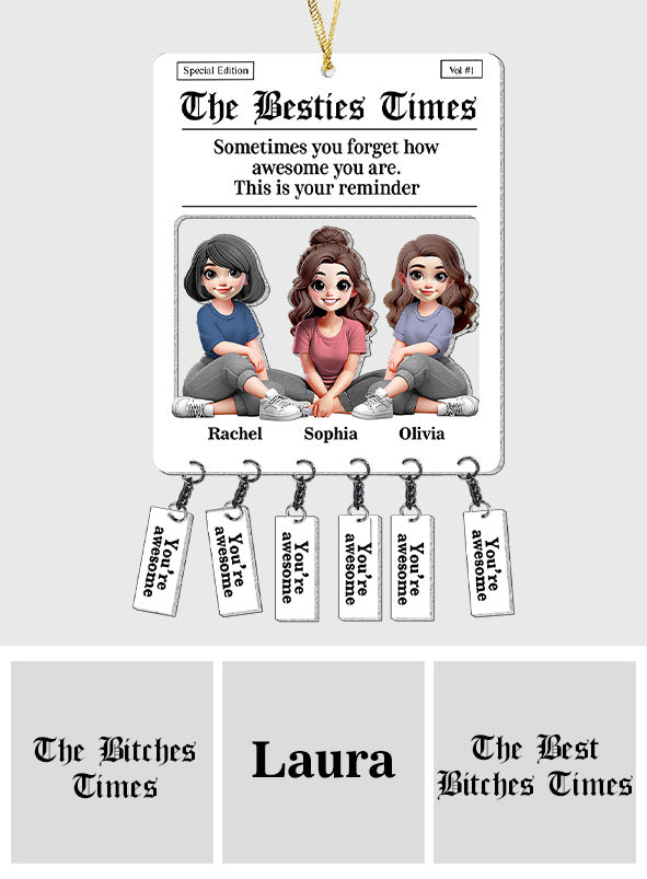 Abreißflyer – Personalisierter Freundschaftsanhänger mit Charm