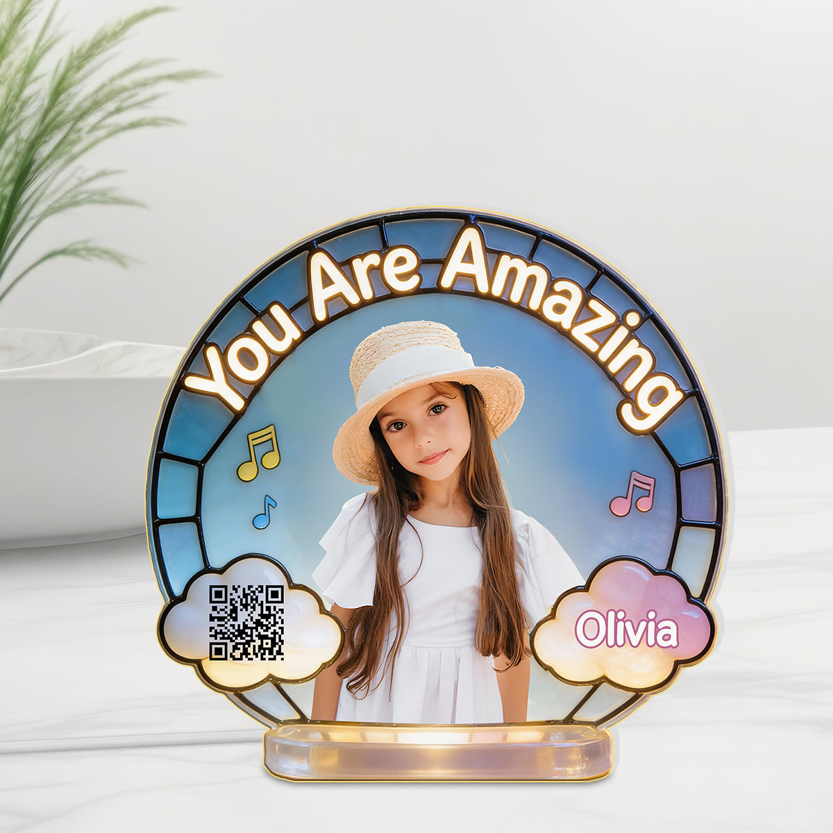 A Song Made Just for Your Child - Personalized Kid Acrylic LED Night Light