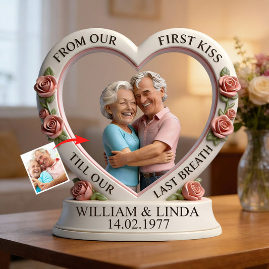 TILL OUR LAST BREATH - Personalized Couple Custom Shaped Acrylic Plaque