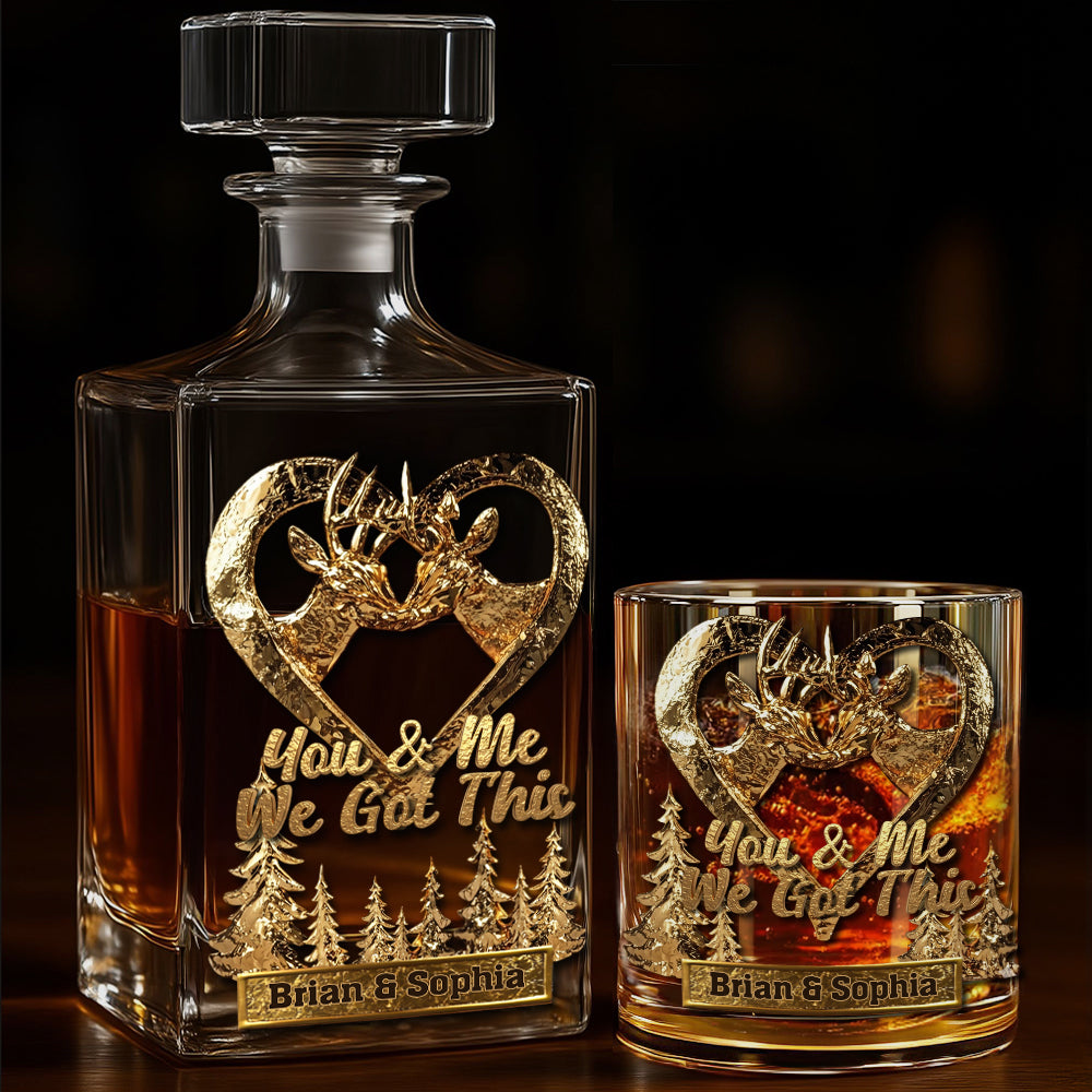 Du und ich, wir schaffen das – personalisiertes Jagd-Whiskyglas