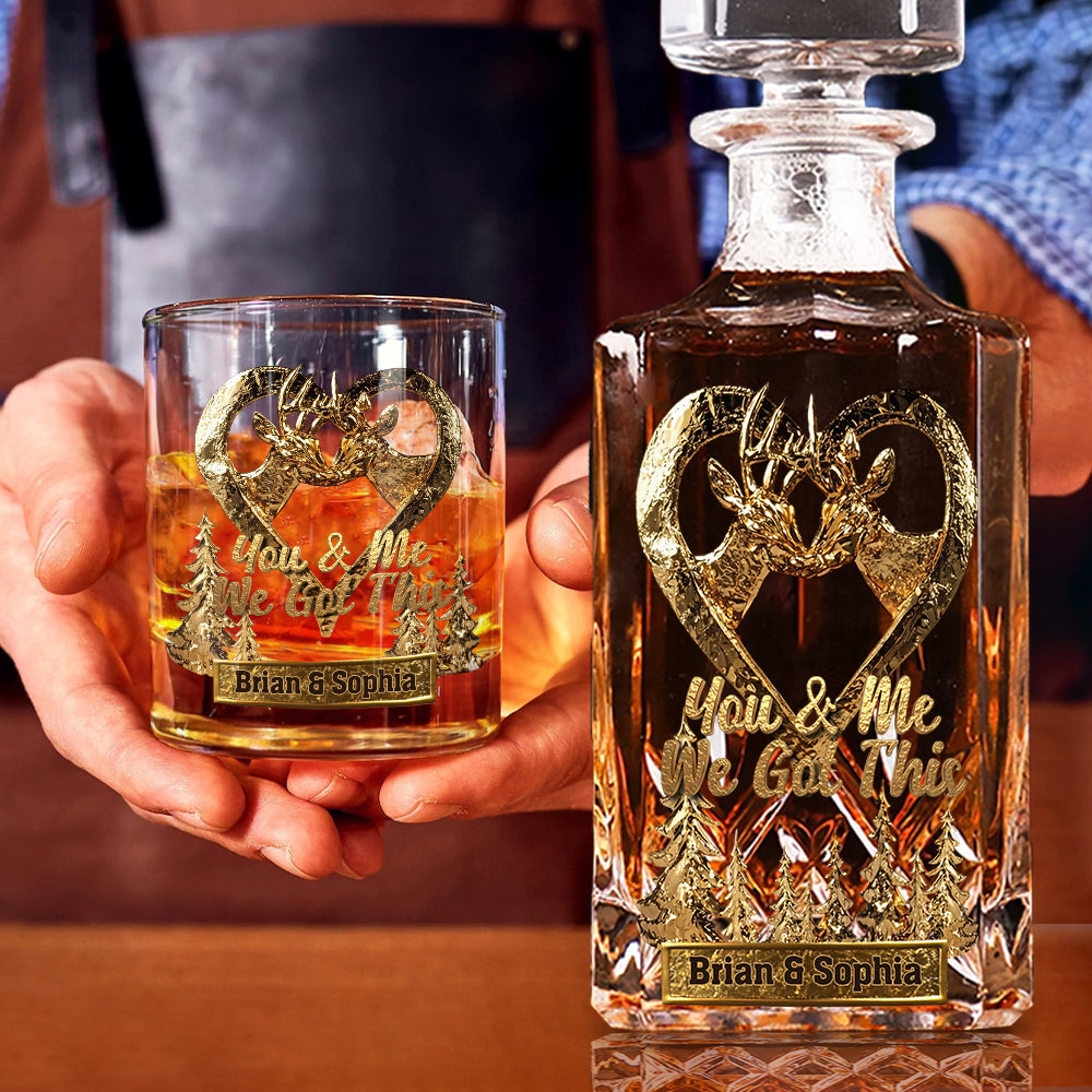 Du und ich, wir schaffen das – personalisiertes Jagd-Whiskyglas