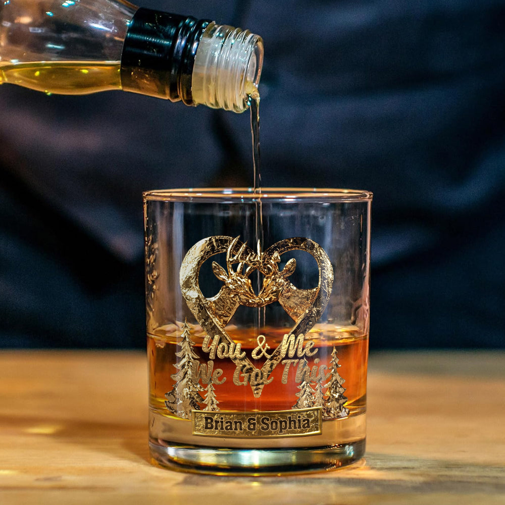 Du und ich, wir schaffen das – personalisiertes Jagd-Whiskyglas