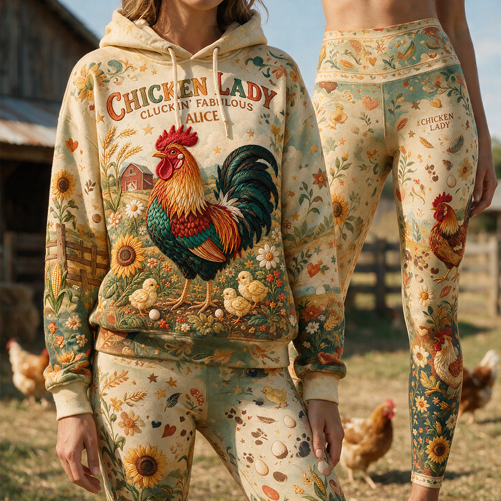 Cluckin' Fabulous - Personalized Chicken Hoodie and Leggings