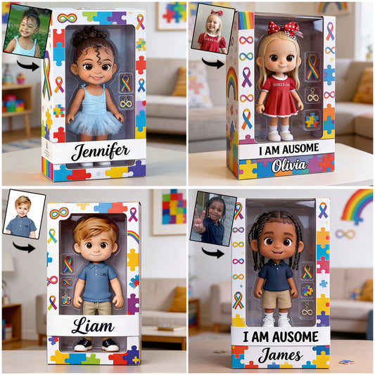 Spielzeug zur Sensibilisierung für Autismus – Personalisierte Acrylplakette in individueller Form zur Sensibilisierung für Autismus