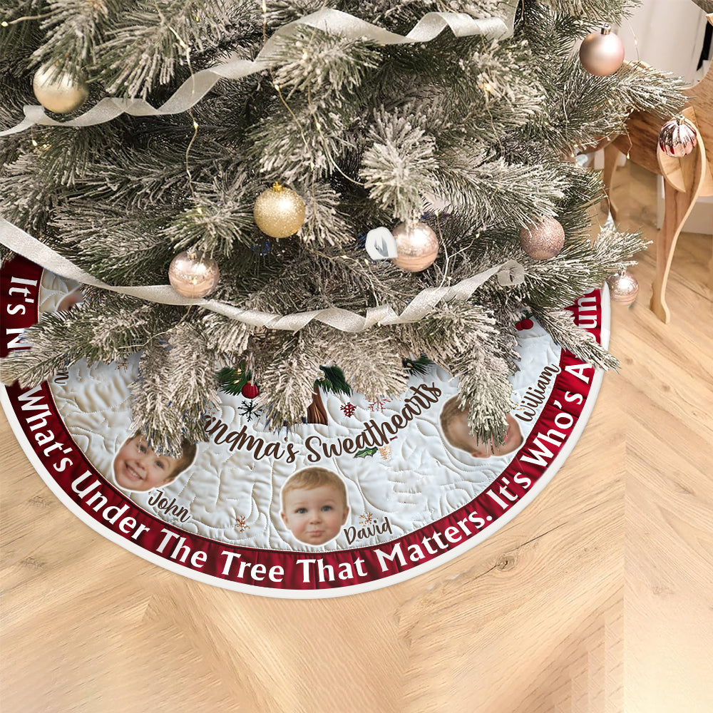 Funny Face Cut-Out Tree Skirt - Personalized Tree Skirt