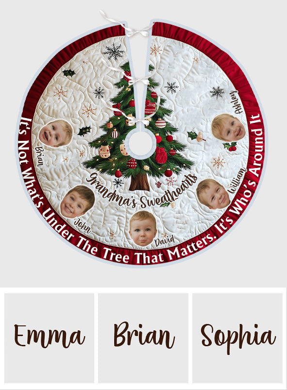 Funny Face Cut-Out Tree Skirt - Personalized Tree Skirt