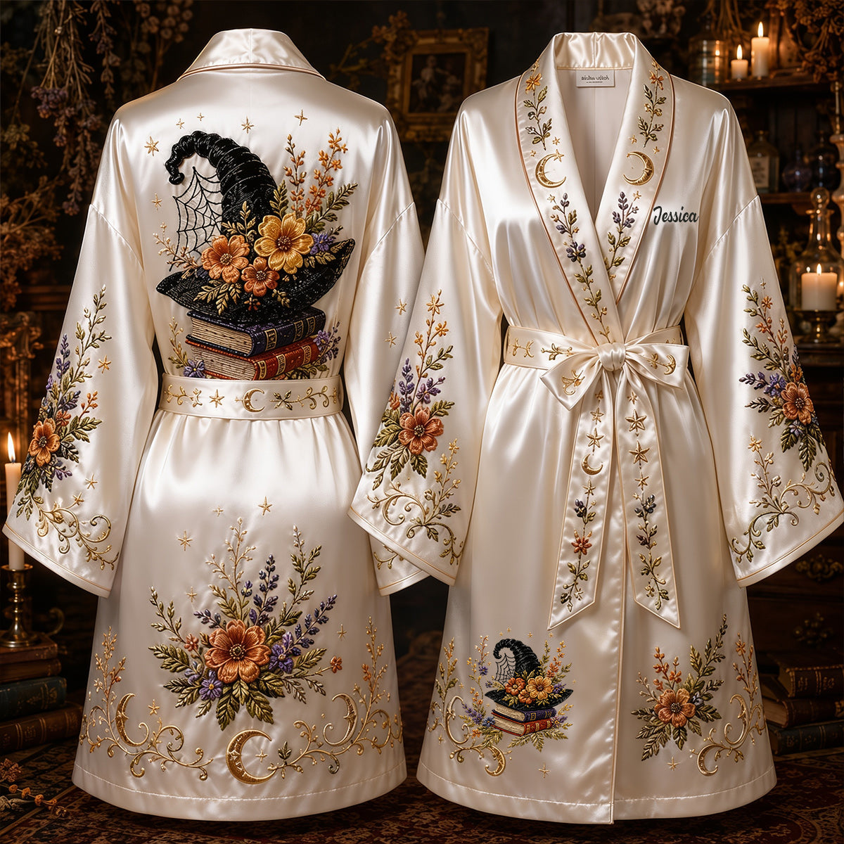 Hexenhut - Personalisierte Hexen-Satinrobe