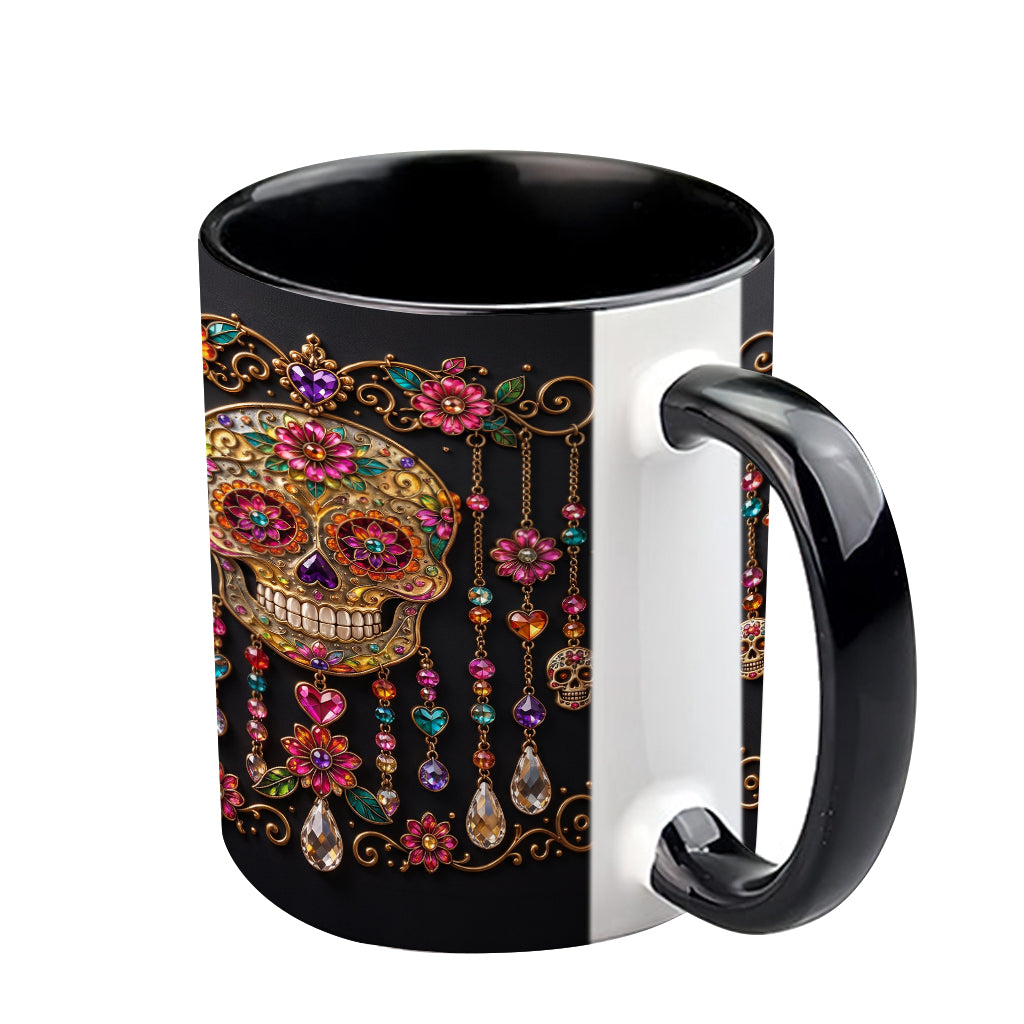 Beautiful Skull - Personalized Skull Accent Mug