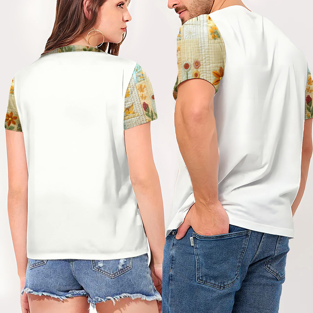 Libellenliebe – Personalisiertes Libellen-T-Shirt mit V-Ausschnitt und vollflächigem Aufdruck