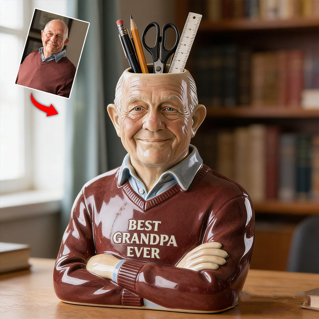 Legendary Man Desk Gift - Daily Essentials Holder - Personalized Father Acrylic Pot