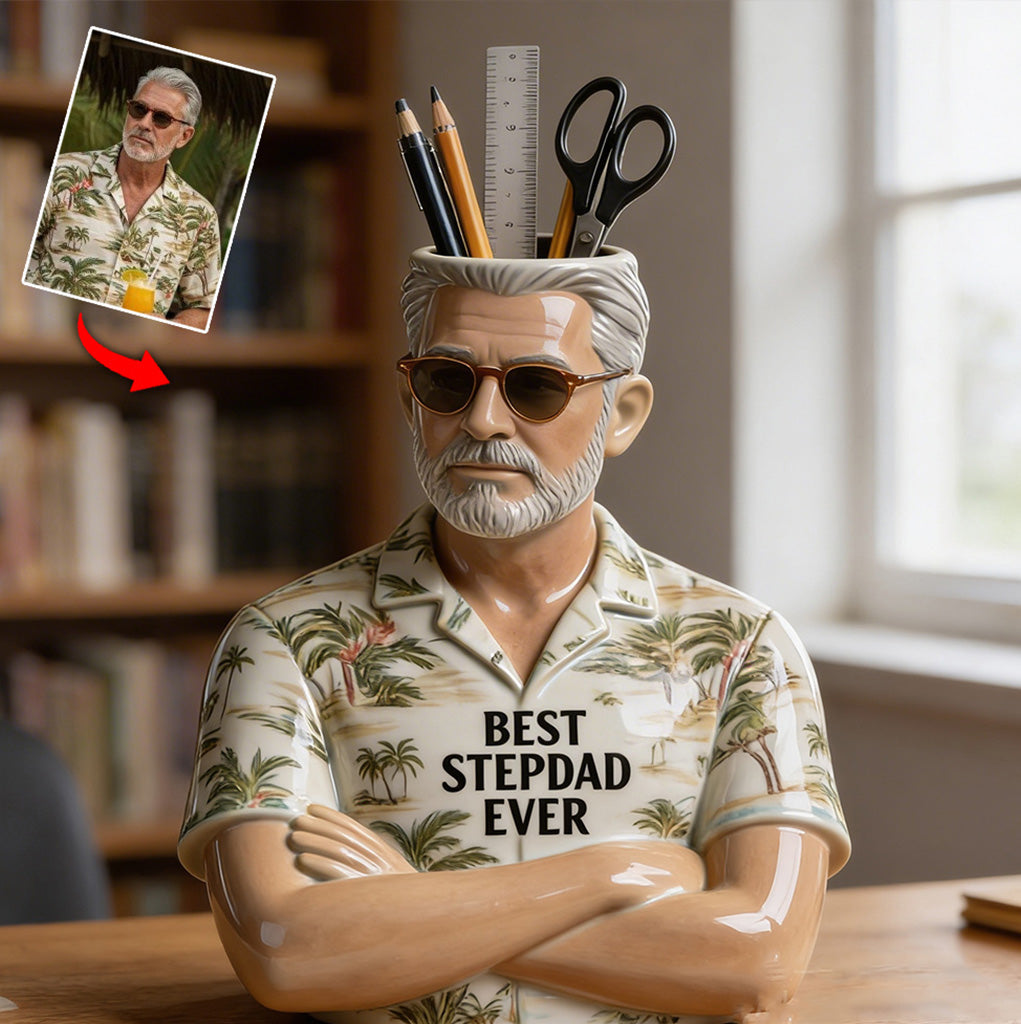 Legendary Man Desk Gift - Daily Essentials Holder - Personalized Father Acrylic Pot