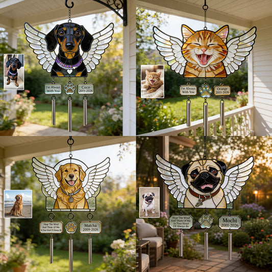 Hear The Wind - Personalized Dog Wind Chime With Charm