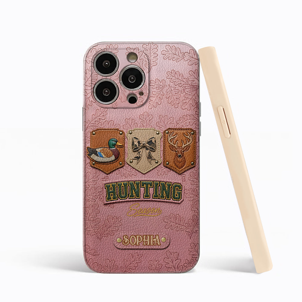 Hunting Season - Personalized Hunting Leather Phone Case