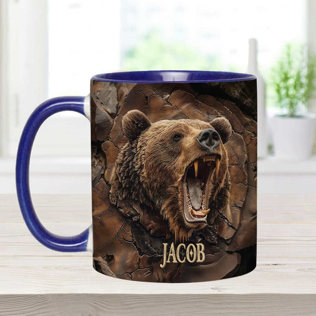 Grizzlies Roar Realistic Bear Design - Personalized Bear Accent Mug