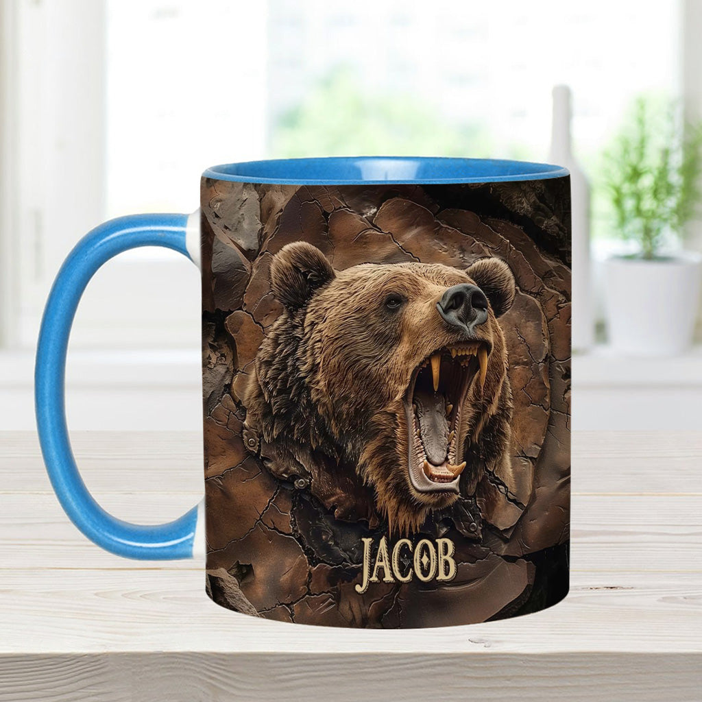 Grizzlies Roar Realistic Bear Design - Personalized Bear Accent Mug