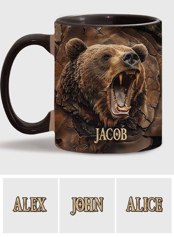 Grizzlies Roar Realistic Bear Design - Personalized Bear Accent Mug