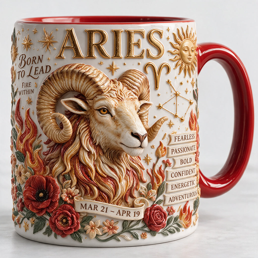 Custom Zodiac Mug Set - Personalized Horoscope Accent Mug & Shaped Coaster