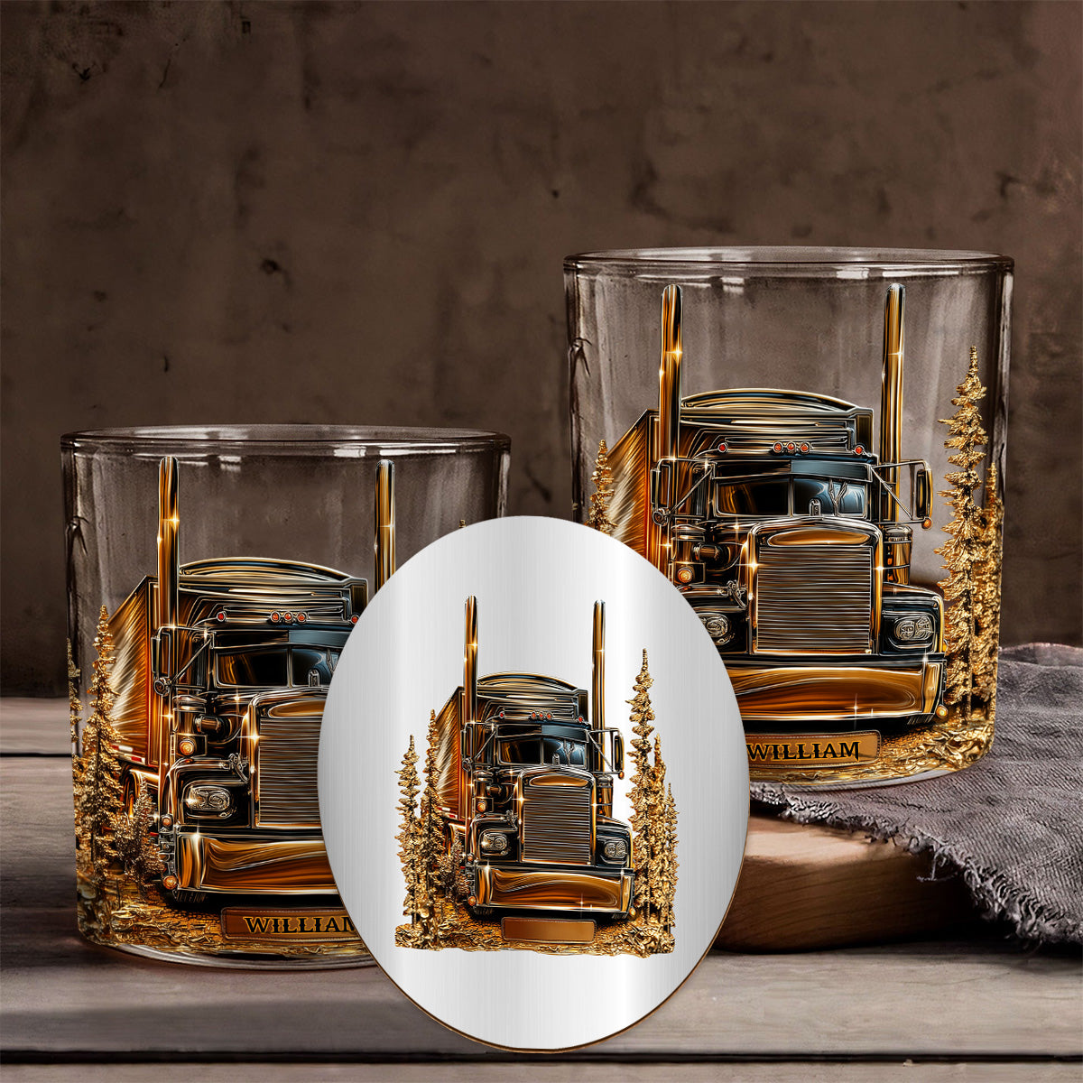 Bester LKW-Fahrer – Personalisiertes Whiskyglas für LKW-Fahrer