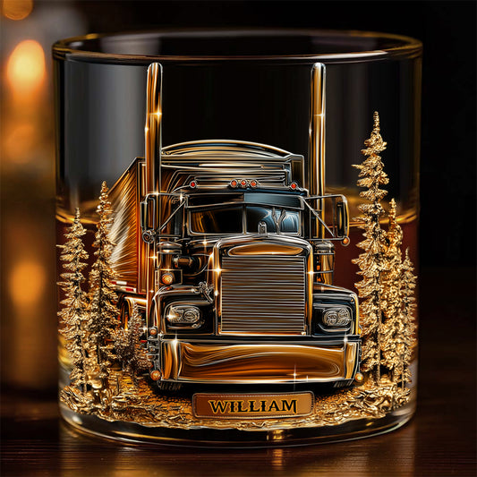 Best Truck Driver - Personalized Trucker Whiskey Glass