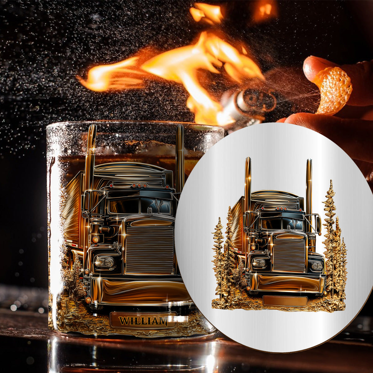 Bester LKW-Fahrer – Personalisiertes Whiskyglas für LKW-Fahrer
