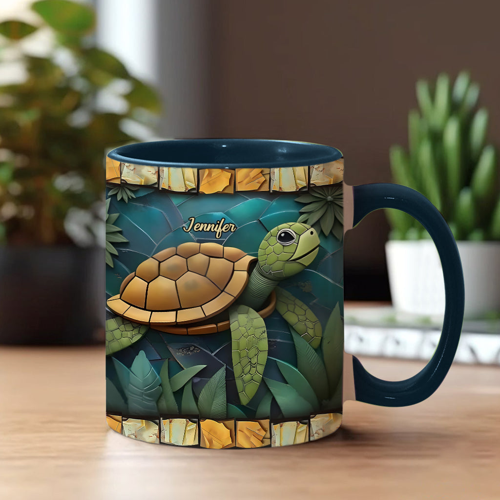 Adorable Turtle - Personalized Turtle Accent Mug