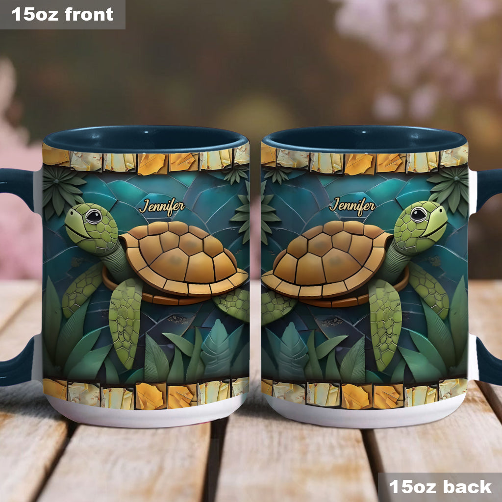 Adorable Turtle - Personalized Turtle Accent Mug