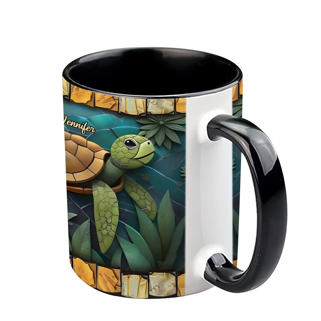 Adorable Turtle - Personalized Turtle Accent Mug