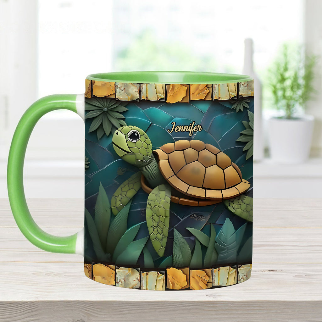 Adorable Turtle - Personalized Turtle Accent Mug