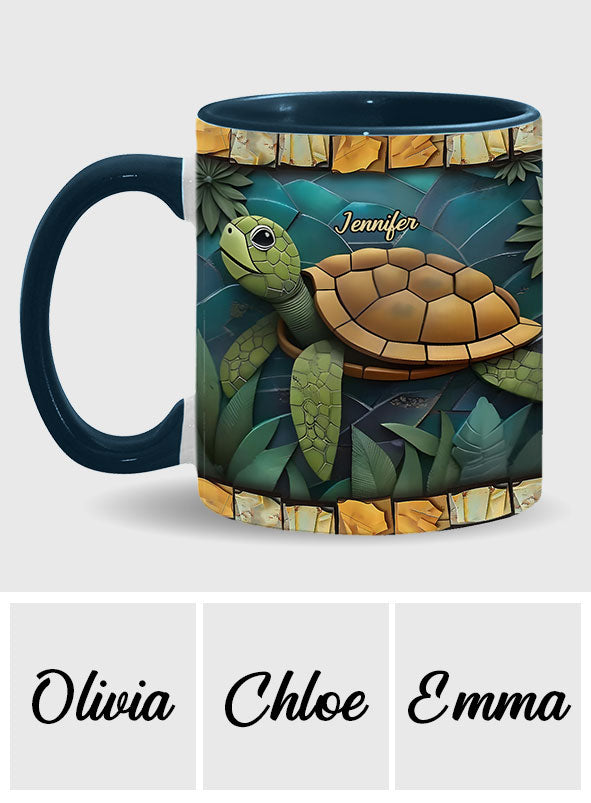 Adorable Turtle - Personalized Turtle Accent Mug