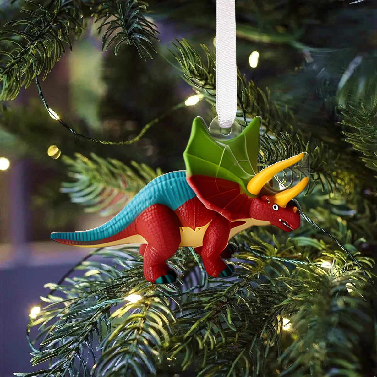 Dinasaur Advent Calender - Personalized Kid Folded Advent Calendar With Ornaments