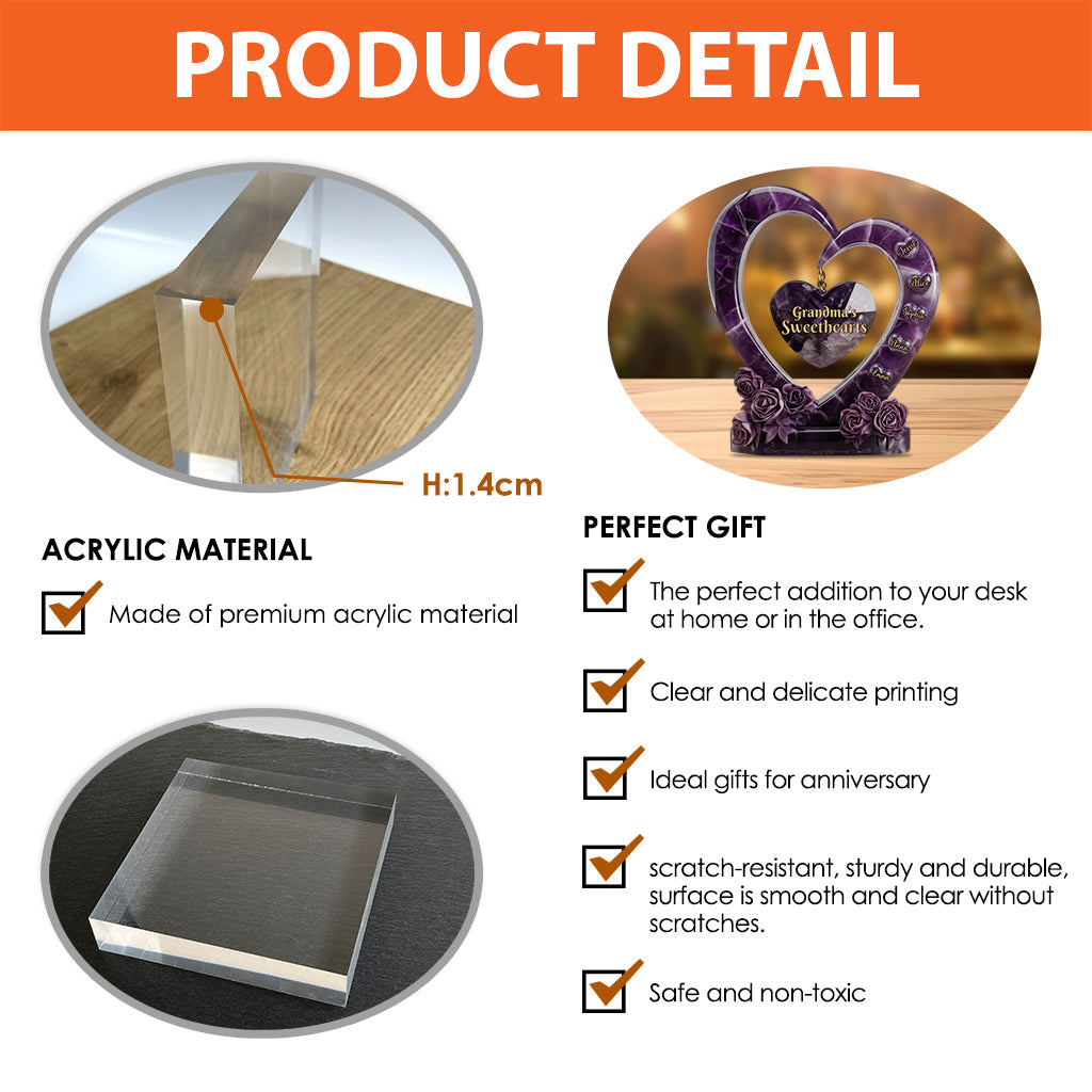 Omas Lieblinge – Personalisierte Acrylplakette in individueller Form für Oma