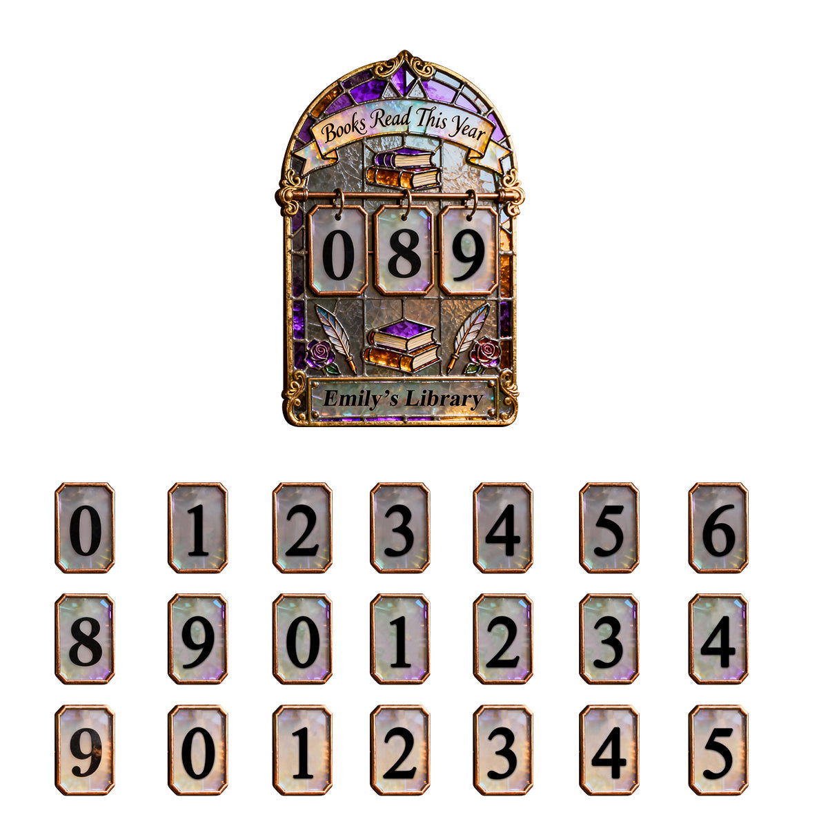 Buch-Tracker – Personalisierte, austauschbare Buchplakette